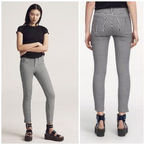 Rag & Bone Capri Gingham Print Stretch Pant 30
